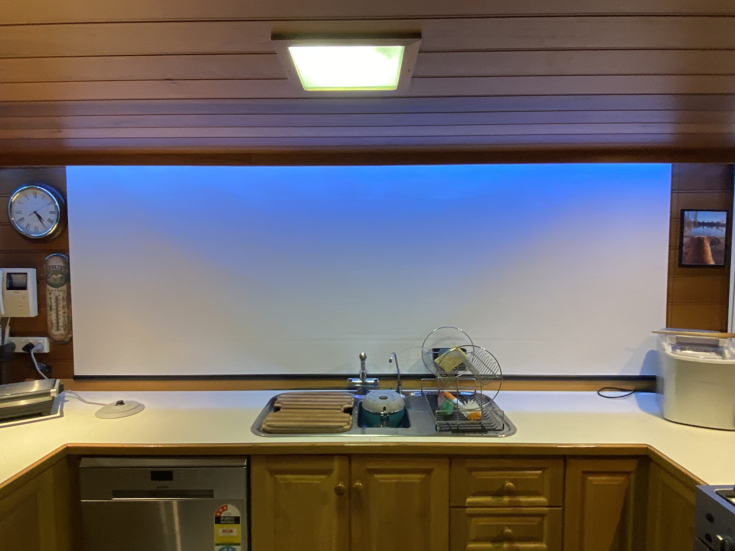 Houseboat kitchen blockout blind