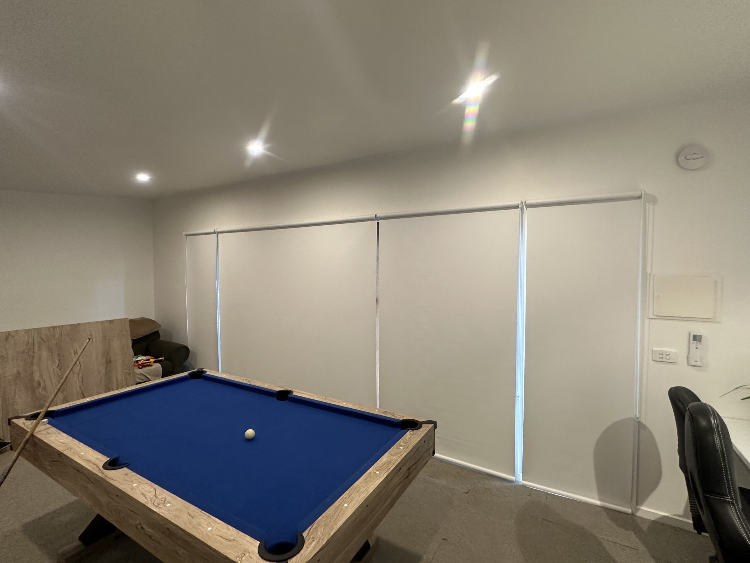 Blockout Blinds in Ringwood for a bunglow, work studio and entertainment space.