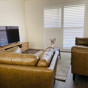 Extra Large Plantation Shutters for a featured living room window in Blackburn.